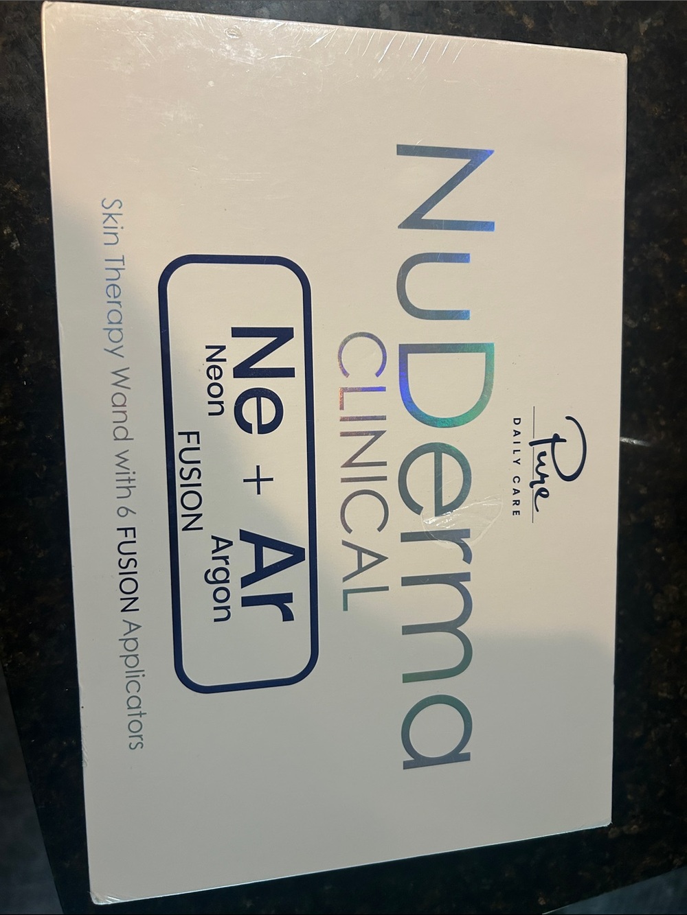 NuDerma Clinical Ne+Ar Skin Therapy Wand - White